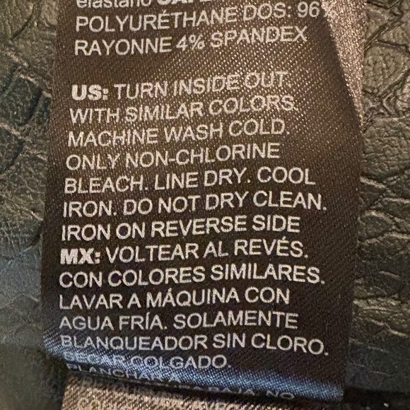 White House Black Market Runway Dark Green Faux Reptile Print Pull On Leggings - Picture 9 of 10